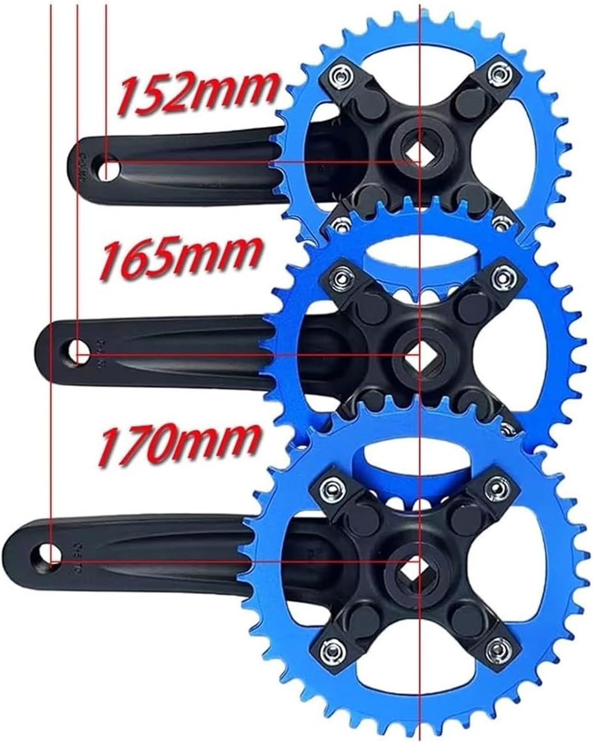 Amazon.co.jp: マウンテンバイク クランクセット 170mm 104BCD 中空